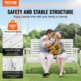 thumbnail image 2 of Banco Porch Swing VEVOR de madera para patio, 1,4 m, 400 kg de carga, color blanco, 2 of 7
