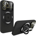 thumbnail image 6 of Magnetic Series Designed for iPhone Case,[Compatible with MagSafe][Military Drop & Camera Lens Protection],Large Window Ring Holder Stand Shockproof Cover (Cypress,iPhone 15 Pro), 6 of 6