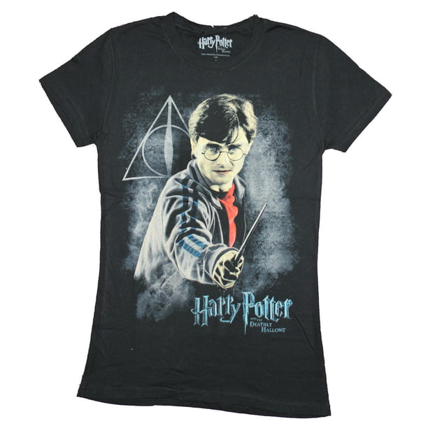 Ongepast iets grafisch Harry Potter Girls Juniors T-Shirt - Harry Wielding Wand Over Mist (Small)  - Walmart.com