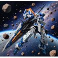 thumbnail image 5 of Gundam Assembly Model Assembly Manual Gundam Model Kit Large Class Robot Need to assemble by hand（The height is around 15-20 centimeters）Blue Heresy (Weapon+Bracket+Color Box Packaging), 5 of 5