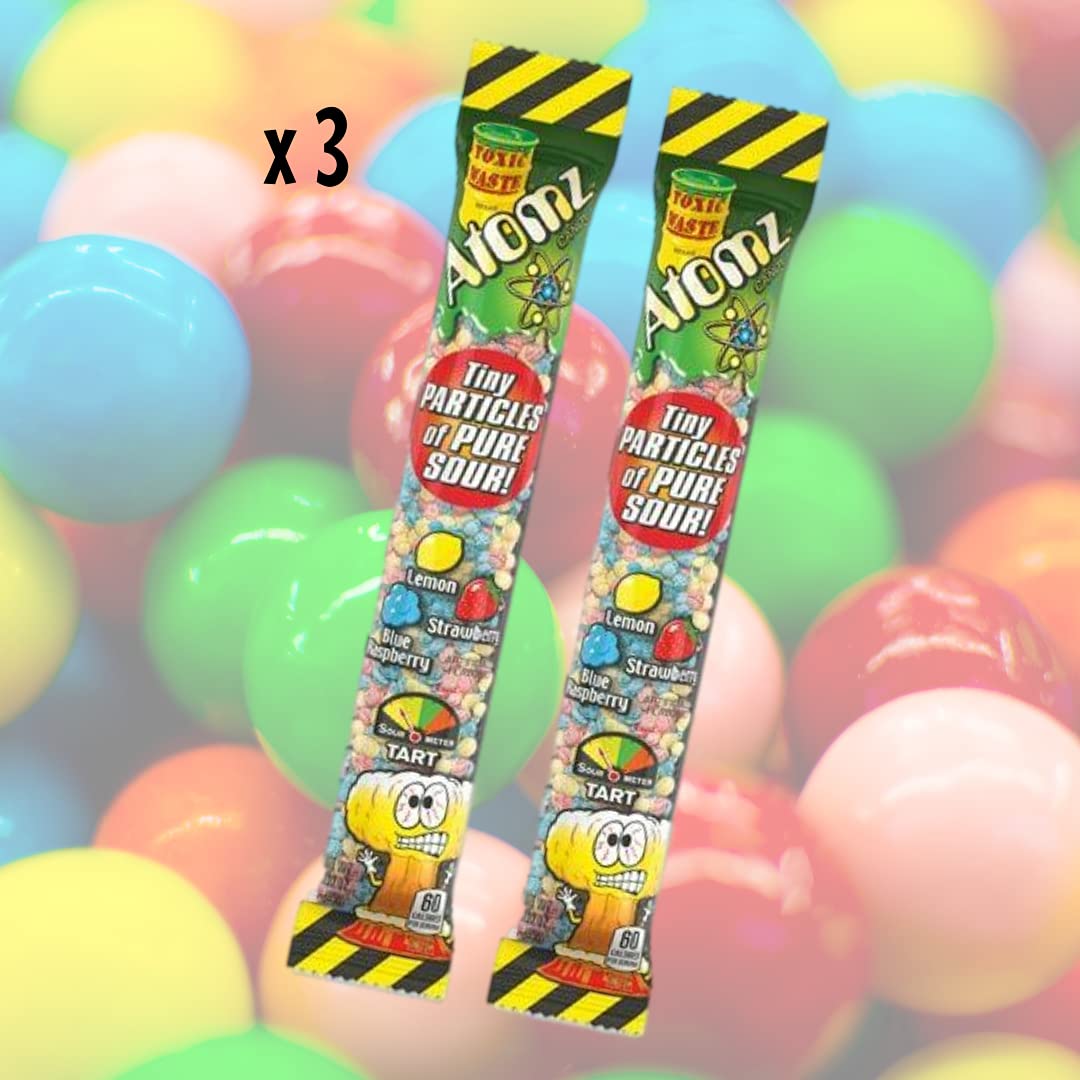 Toxic Waste Atomz Sour Chewy Candy, 2.12 Ounce - 12 Count