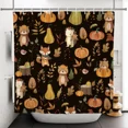 thumbnail image 4 of Tchckioa Shower Curtain,Autumn Harvest Thanksgiving Privacy Protection Hooks Bath Curtain for Bathroom Decor,47x72, 4 of 6