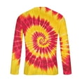 thumbnail image 4 of PNTUTB Men's Fashion Tie-dye Print Crew Neck Pullover Casual Long Sleeve Comfortable Breathable Tops, 4 of 6