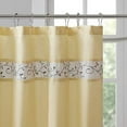 thumbnail image 3 of Madison Park Serene Faux Silk Embroidered Transitional Floral 1-Piece Shower Curtain, Yellow, 72x72", 3 of 3