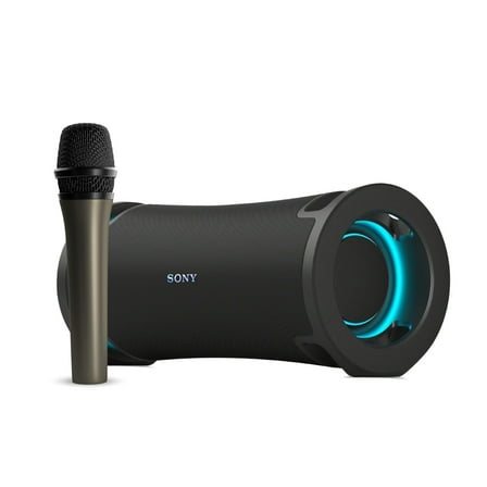 Sony ULT FIELD 7 Wireless Portable Speaker (Black) Bundle with Uni-Directional Dynamic Cardioid Microphone (2 Items)
