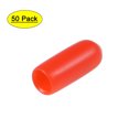 thumbnail image 1 of Protectores de rosca Uxcell tapa final vinilo rojo 50 piezas 0.18", 1 of 6
