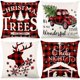 thumbnail image 1 of Fundas de almohadas navideñas, cojines firmes, almohadas a cuadros, decoraciones navideñas para la decoración del hogar, 1 of 5