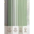 thumbnail image 6 of Sage Green Sheer Curtains 72 Inch Length 2 Panels Set for Living Room/Bedroom, Farmhouse Sage Green White Striped Semi Curtain Sheers Drapes Rod Pocket Curtains Window Treatment Set 52''x72''x2, 6 of 7