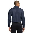 thumbnail image 2 of Port Authority S608ES Extended Size Long Sleeve Easy Care Shirt, Strong Blue, 10XL, Mens Casual Button Down Shirts, 2 of 6