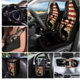 thumbnail image 2 of Jeiento Deer Car Seat Cover Set American Flag Steering Wheel Cover Car Seat Belt Pads Trash Bin Hanging Storage Organizer Rearview Mirror Cover Cup Holder Wrist Key Chain 15 PCS, 2 of 7