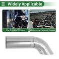 thumbnail image 3 of Unique Bargains 2.5" ID Inlet Turn Down Exhaust Hose T304 Stainless Steel Surface Polishing Mandrel Bend Elbow Tube 9.1" Overall Length Suitalbe for 2.5" OD Tailpipes, 3 of 7