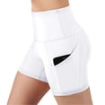 thumbnail image 3 of Women's High Waisted Bike Shorts With 2 Side Pockets Workout Running Yoga Shorts For Yoga Exercise Fitness-XinHan, 3 of 3