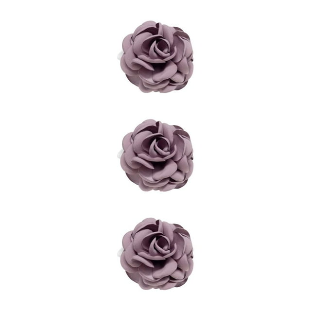 Guardoinrt Sophisticated Refined Flower Brooches Pins For Delicate And Intricate Style pale purple 3Set