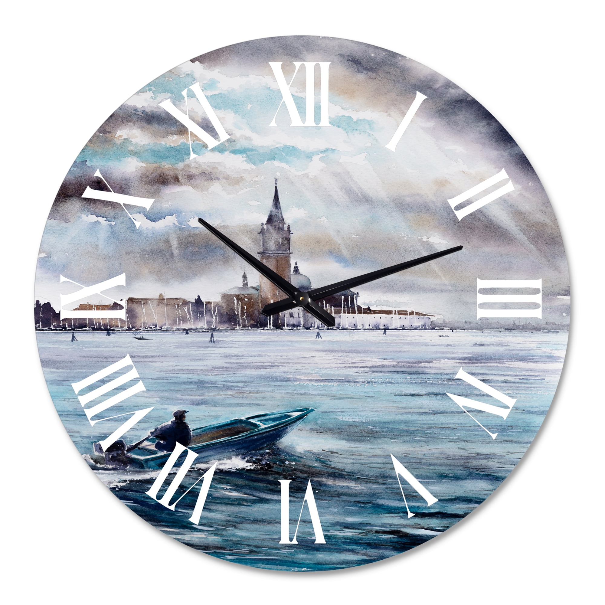 Designart 1 in Coastal Wall Clock