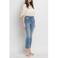 thumbnail image 6 of Flying Monkey - High Rise Kick Flare Jeans with Uneven Distressed Hem (27" Inseam) - F5120, 6 of 9