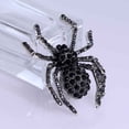 thumbnail image 3 of Flmtop Vintage Women Rhinestone Inlaid Spider Brooch Pin Bag Badge Lapel Jewelry Gift, 3 of 9