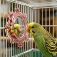 thumbnail image 5 of 2Pcs Bird Cage Mirror Toy With Rotating Sound Wheel Colorful Spinning Rattle & Chew Toy For Budgies, Parakeets, Lovebirds, Conures, Cockatiels & Canaries 3.35", 5 of 5