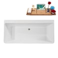 thumbnail image 6 of 67" Streamline B-396-150-BGM Soaking Freestanding Tub and Tray With Internal Drain in Brushed GunMetal, 6 of 10