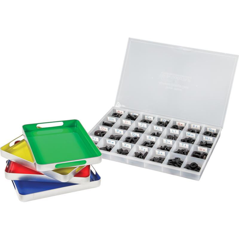 MAGtivity? Tins With Black Plastic Letters Classroom Kit