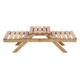 thumbnail image 2 of Potted Plant Shelf, Wooden 2-layered Potted Plant Flower Shelf Storage Rack For Living Room And Garden, 2 of 8