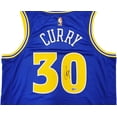 thumbnail image 3 of Golden State Warriors Stephen Curry Autographed Blue Nike Swingman Classic Edition Jersey Size 48 Beckett BAS QR 234961, 3 of 5