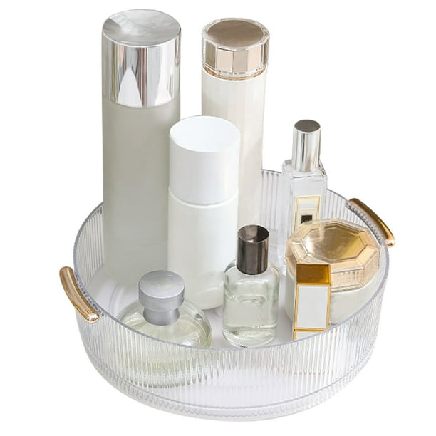 Organizador de escritorio de maquillaje giratorio, organizador de cosméticos giratorio 360, soporte de almacenamiento giratorio redondo, organizador de maquillaje giratorio, artesanía excepcional