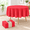 Red-Round, variant on 20 Pack Purple Rectangle Disposable Plastic Tablecloth 54"x 108" For Parties