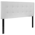 thumbnail image 3 of Emma + Oliver Button Tufted Upholstered Full Size Headboard in White Vinyl, 3 of 9