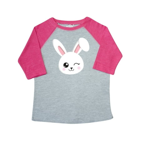 

Inktastic Cute Bunny Bunny Head White Bunny Winking Bunny Gift Toddler Boy or Toddler Girl T-Shirt