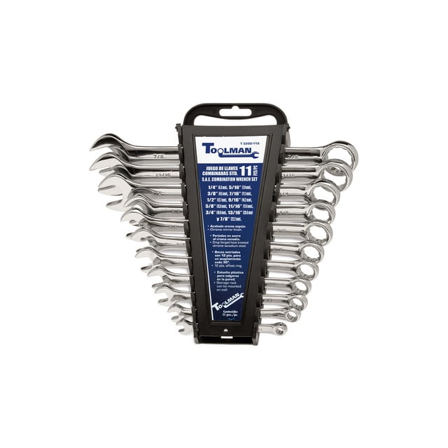 Llaves combinadas estándar Toolman 11 piezas