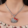 thumbnail image 3 of Colgante de gato de dibujos animados de oro con circonita helada, collar de cadena con colgante de Hello Kitty de hip hop para mujer, 3 of 4