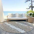 thumbnail image 6 of Addison Rugs Chantille Indoor/Outdoor Transitional Stripes Taupe Washable Round Rug, 8' x 8', 6 of 6