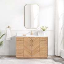 Karachi 48" Single Bath Vanity in Acacia Classic Gray with Composite Stone Top