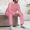 thumbnail image 7 of Fotbe Sparkly Pink Glitter Pattern Long Sleeve Pajama Set for Men,Sleepwear Set,2-piece Loungewear Set,Soft PJs Comfy Nightwear with Pockets-XX-Large, 7 of 7
