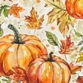 thumbnail image 6 of HAOXIT Fall Tablecloth Round Thanksgiving Autumn Pumpkin Round Tablecloth Farmhouse Watercolor Pumpkin Decorative Waterproof Polyester Table Cloth for Party Picnic Dinner Decor 42-46, 6 of 8