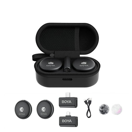 BOYA Omic Lightning connector / Typ-c connector / 2-in-1 model Lavalier Wireless Microphone Button Receiving Recording Noise Cancelling Microphone