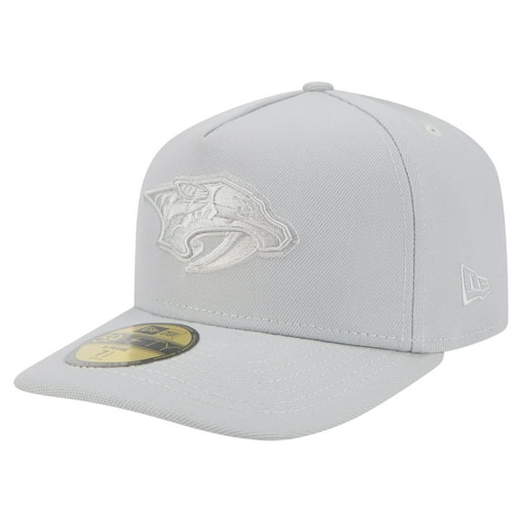 Men's New Era Gray Nashville Predators Color Pack A-Frame 59FIFTY Fitted Hat