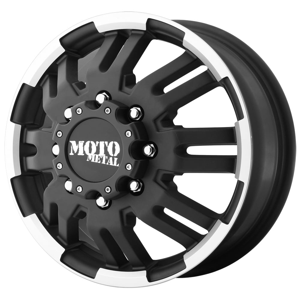 Moto Metal MO963 Dually Front 17x6 8x210 +134mm Black/Machined Wheel Rim 17 Inch