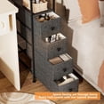thumbnail image 4 of PERUYQ Narrow Dresser for Bedroom, Slim Dresser Storage Tower, Chest of 4 Fabric Drawers with Wood Shelf, Bathroom Organizers and Storage for Small Spaces, Laundry, Closet, White, 4 of 14