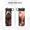 thumbnail image 3 of Fuzoiu Cute Cloud Panda Print 18oz Insulated Sports Kettle, Outdoor Sport Gym Stainless Steel Water Bottle With Straw Lid, 3 of 8