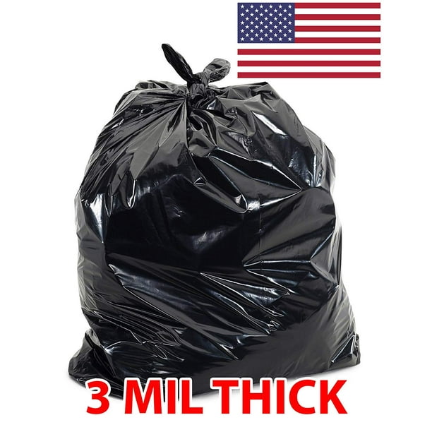 60 Gallon Extra Large Contractor Trash Bags 3 Mil, Durable Heavy Duty