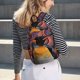 thumbnail image 5 of Disketp Abstract Pattern Penguin print Canvas Backpack Lightweight Travel Daypack Student Rucksack Laptop Backpack-, 5 of 5