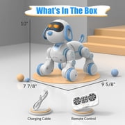 KIVDIT Robot Dog for Kids,Programmable Remote Control Robot Dog,Singing Dancing RC Robot Toys with Interactive Touch,LED Eyes,Volume Control