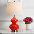 thumbnail image 6 of SAFAVIEH Eva 24 in. Orange Glass Table Lamp with Off-White Cotton Shade, Set of 2, 6 of 12