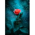 thumbnail image 2 of Love Grams 24x32 White Modern Wood Framed Museum Art Print Titled - Glittering Rose, 2 of 4