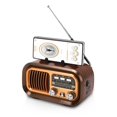 thumbnail image 1 of Altavoz Radio Vintage Bluetooths, 3 Bandas, Multifuncional, Port&aacute;til, Radio Am FM con MP3 WMA WAV, Dise&ntilde;o Retro, Antena Externa, Bater&iacute;a Incluida (RXBT628), 1 of 8