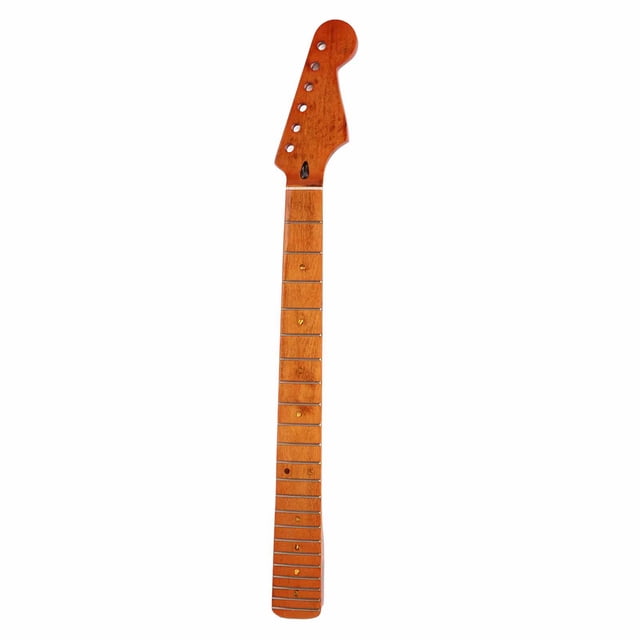 22 Fret Guitarra Eléctrica Cuello Arce Diapasón Reemplazo Para St Guitarra Ajustable Truss Rod Sonido Fuerte Y Claro Con Incrustaciones Puntos