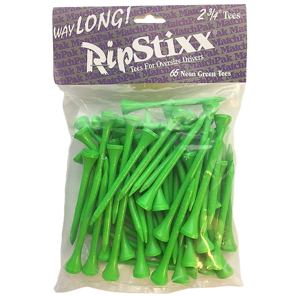 2-3/4' Waylong Ripstixx CitGreen 65 ct Golf Tees