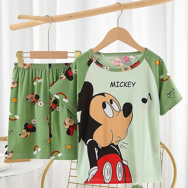 10 (5T 6T) 9 Conjuntos de pijamas para niños Conjuntos de pijamas de algodón suave para niños y niñas Conjunto de camisetas de manga corta Tops Pantalones cortos Pijamas de Spiderman esquí esquí Gafas de esquí