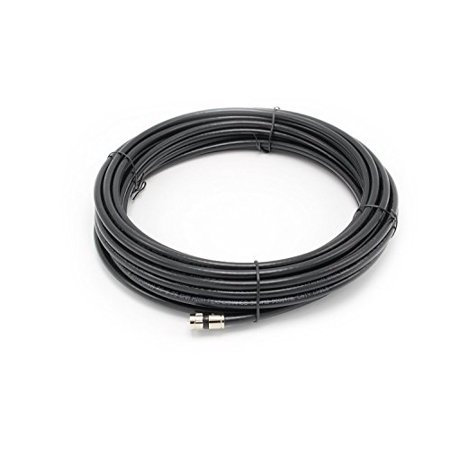 50' Feet Black : Solid Copper Center Conductor, Made in the USA : RG6 Coaxial Cable (Coax) with Compression Connectors, F81 / RF, Digital Coax for Audio/Video, CableTV, Antenna, Internet, & Satellite